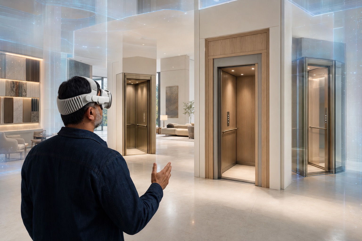 Step into the brand showroom through the headset